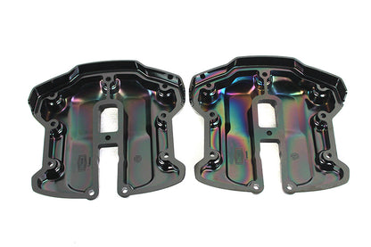 Vtwin Titanium over Chrome Rocker Box Cover Set fits 2017-22 Harley Davidson M8