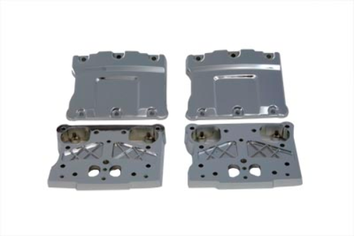 Vtwin Chrome Rocker Box Cover Set fits 1999-2017 Harley Twin Cam FXST FXD FLST