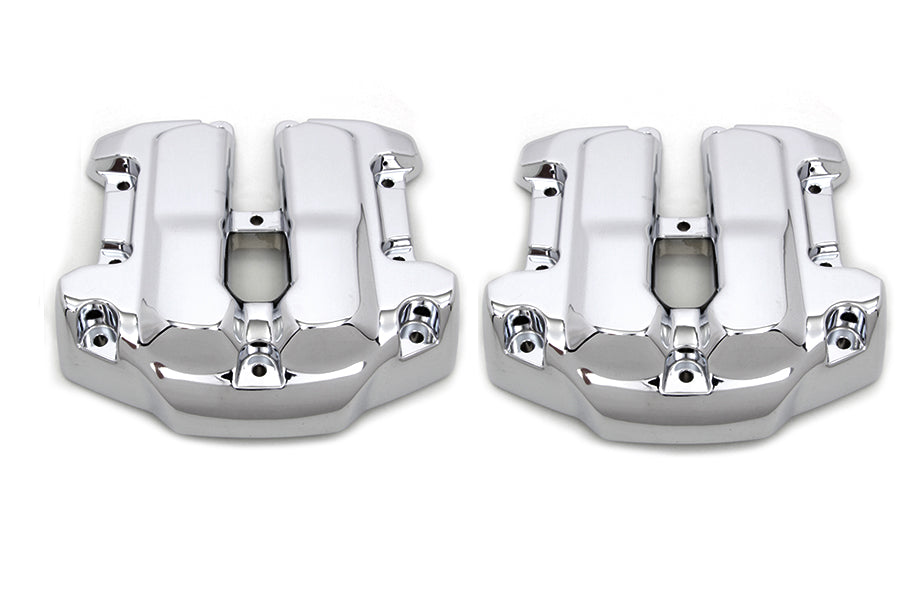 Vtwin Chrome Rocker Box Cover Set fits 2017-2022 Harley Davidson M8