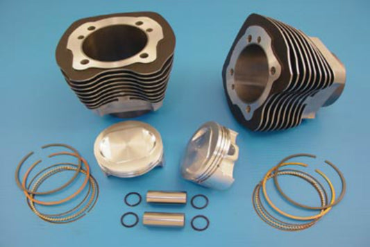 Vtwin 107" Twin Cam Black Cylinder 10.5:1 Piston Big Bore Kit for 2000-06 Harley