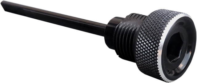 Accutronix Black Knurled Transmission Dipstick for 2006-2021 Harley Softail Dyna