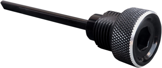 Accutronix Black Knurled Transmission Dipstick for 2006-2021 Harley Softail Dyna