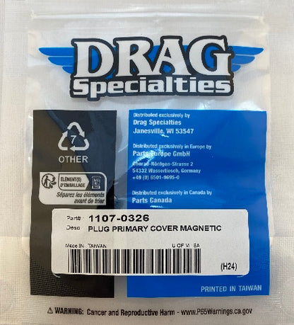 Drag Specialties 1/8" NPT Magnetic Primary Drain Plug fits Harley Davidson
