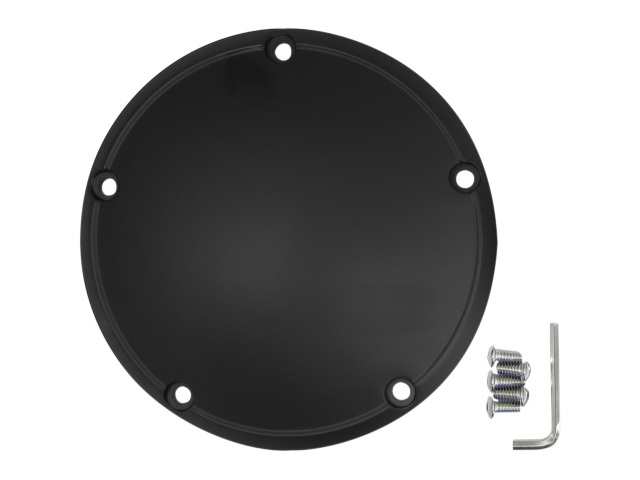 Drag Specialties Satin Black 5 Point Derby Cover 99-20 Harley Twin Cam FLH FX