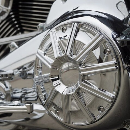 Arlen Ness 10 Gauge Chrome Derby Cover for 2016-2026 Harley Touring Bagger FLHX