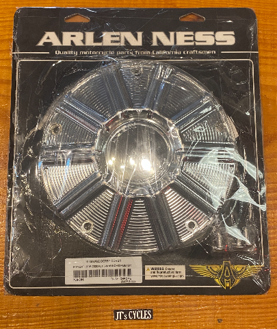 Arlen Ness 10 Gauge Chrome Derby Cover for 2016-2024 Harley Touring Bagger FLHX