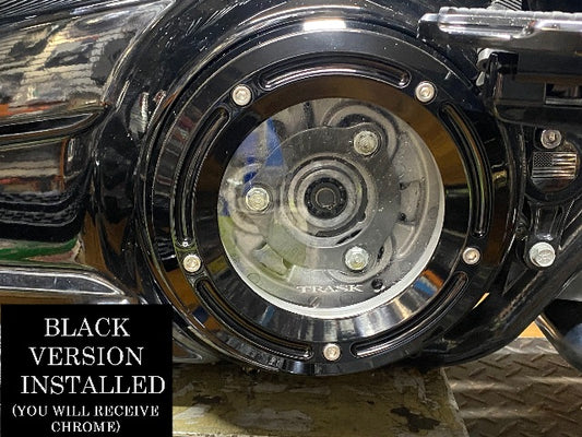 Trask Assault Chrome w/ Window Derby Cover 2018-24 Harley Softail Heritage FLDE