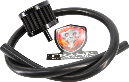 Trask CheckM8 Black Vented Transmission Top Cover 2017-24 Harley Touring Softail