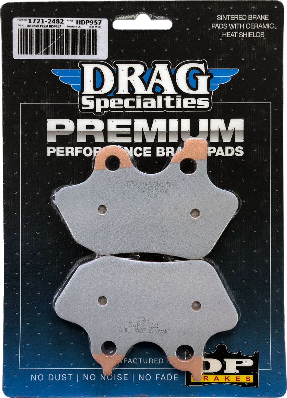 Drag Premium Sintered Metal Rear Front Brake Pad Set for 05-07 Harley Big Twin