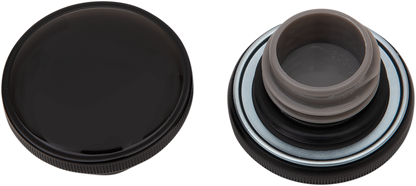 Drag Specialties Black Non-Vented Single Gas Fuel Tank Cap for Harley Davidson