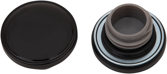 Drag Specialties Black Non-Vented Single Gas Fuel Tank Cap for Harley Davidson