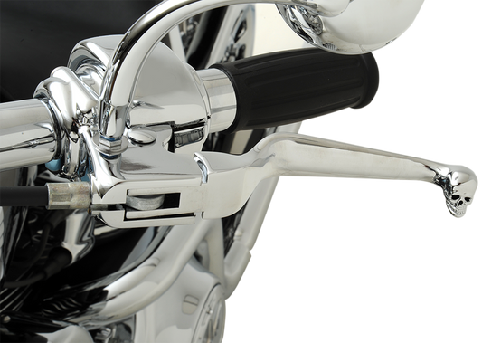 Drag Specialties Skull Handlebar Lever Set 1996-2017 Harley Dyna Softail Models