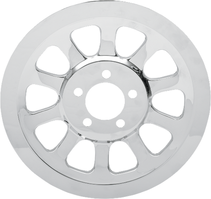 Drag Specialties Chrome Rear Outer Pulley Cover fits 2007-2017 Harley Dyna FXDL