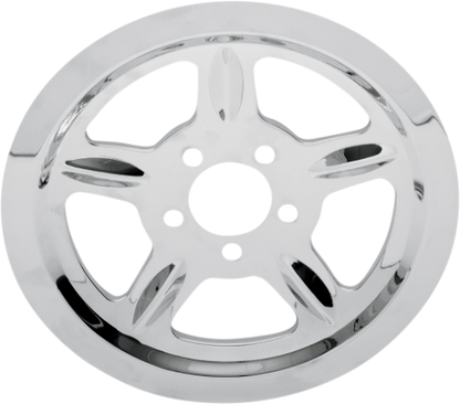 Drag Specialties Chrome Rear Pulley Cover Insert 04-22 Harley Davidson Sportster