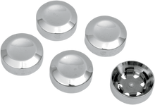 Drag Specialties Chrome Rear Pulley Bolt Covers for 1986-2022 Harley Davidson