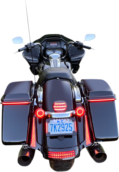 Custom Dynamics 1157 Rear Red LED Bullet Turn Signal Inserts 2009-2024 Harley