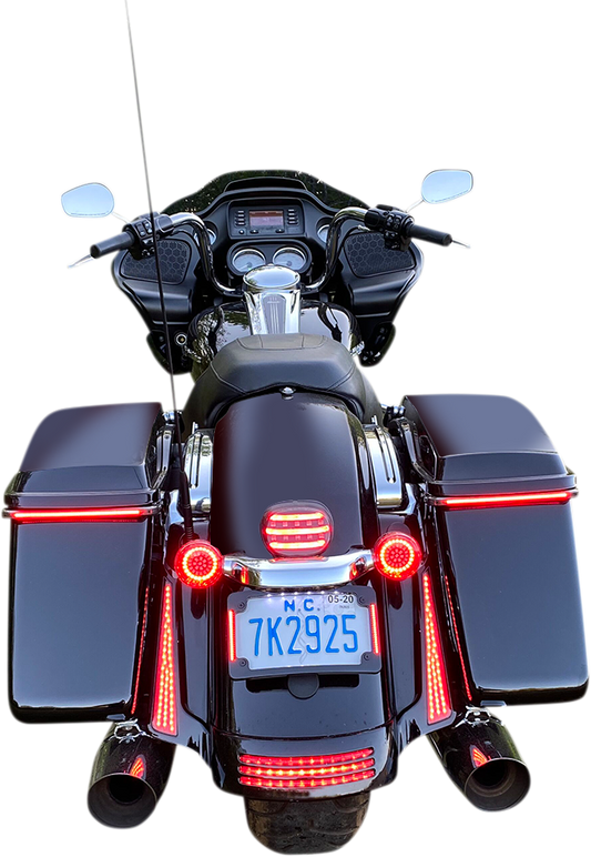 Custom Dynamics 1157 Rear Red LED Bullet Turn Signal Inserts 2009-2024 Harley