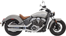 Bassani 3" Classic Chrome Slip On Mufflers for 2015-2020 Indian Scout Bobber