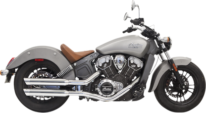 Bassani 3" Classic Chrome Slip On Mufflers for 2015-2020 Indian Scout Bobber