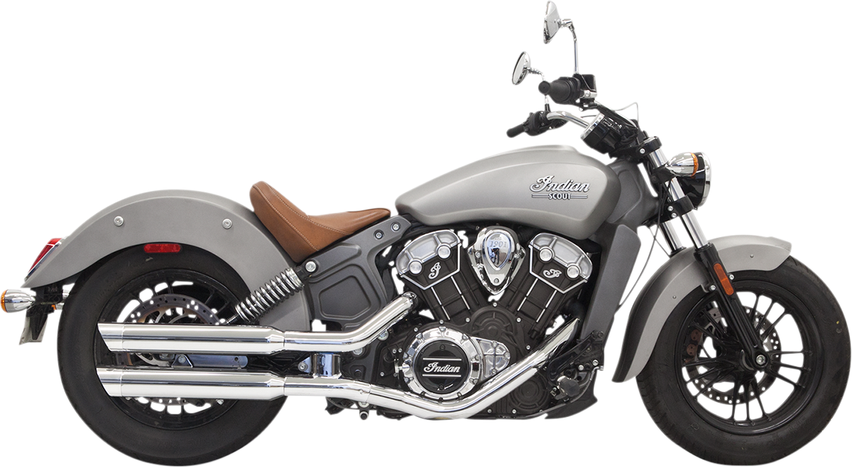 Bassani 3" Classic Chrome Slip On Mufflers for 2015-2020 Indian Scout Bobber