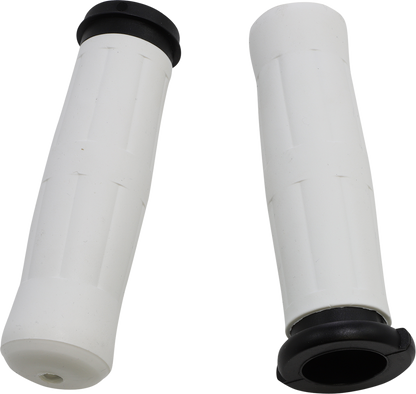 Avon Old School White TBW 1" Motorcycle Handlebar Grips 2008-2024 Harley Touring