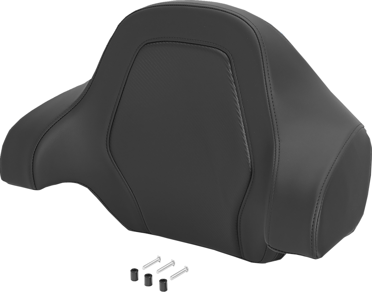 Saddlemen Carbon Black Stitch Deluxe Sissy Bar Tour Pack Backrest Pad for Harley
