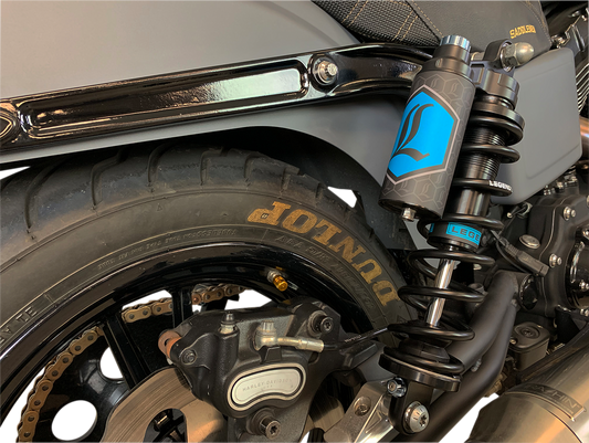 Legend Black Revo ARC Standard 13" Piggyback Rear Shocks 1999-2017 Harley Dyna