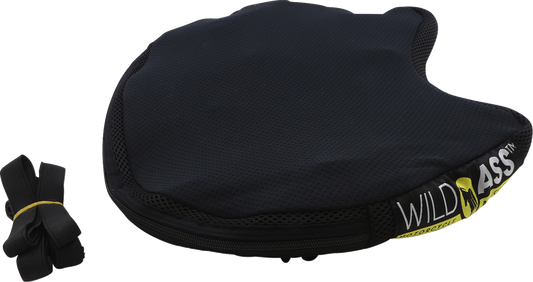 Wild Ass 14" x 15.5" Black Smart Air Lite Driver Motorcycle Seat Cushion Pad