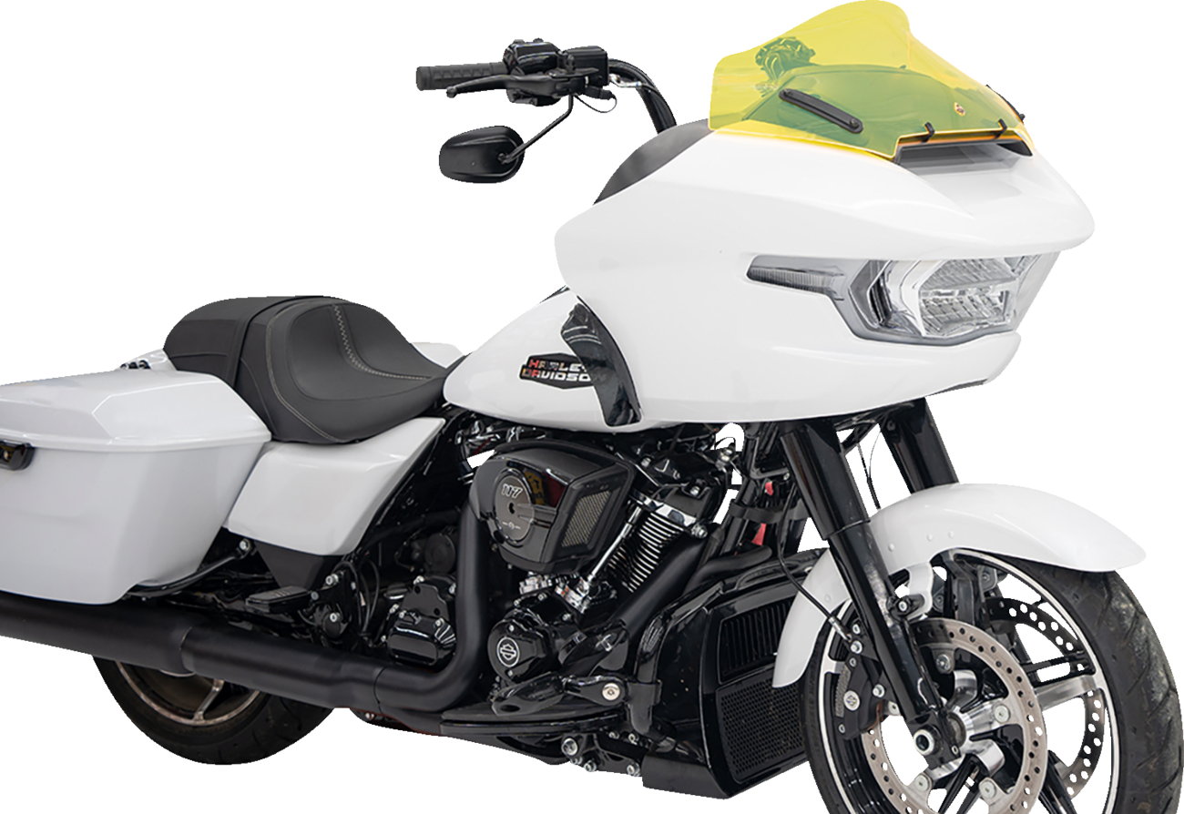 Klock Werks Kolor Flare 10" Yellow Ice Windshield for 2023-25 Harley Road Glide