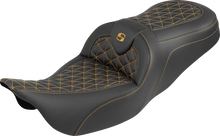 Saddlemen Roadsofa Gold Tri Gripper Gel Seat for 2008-2024 Harley Touring FLHX