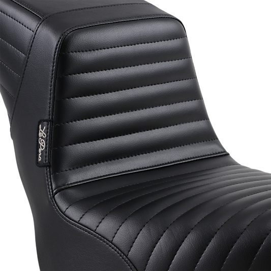 Le Pera Black Pleated Kickflip Seat 2018-2023 Harley Softail Street Bob Slim