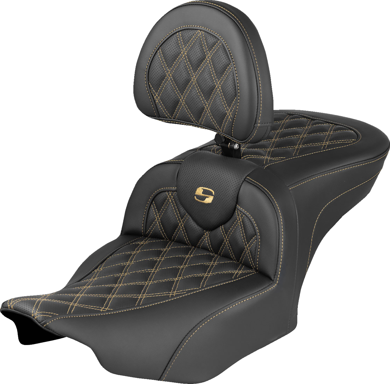 Saddlemen Roadsofa Lattice Stitch Gel Seat w/ Backrest for 2023-2025 Harley FLHX
