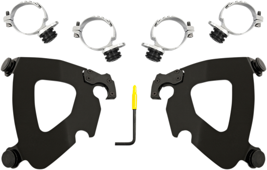 Memphis Shades Gauntlet Fairing Black Mount Kit for 2018-2020 Harley Low Rider