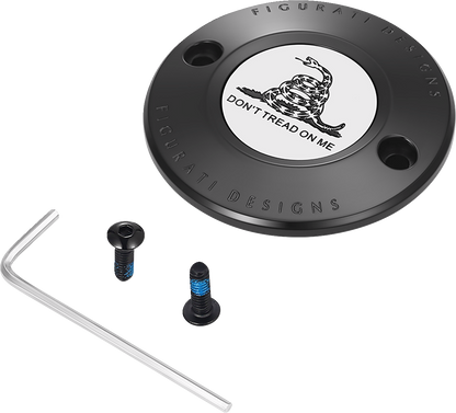 Figurati Designs Don't Tread on Me Black Timing Cover for 2017-2023 Harley M8