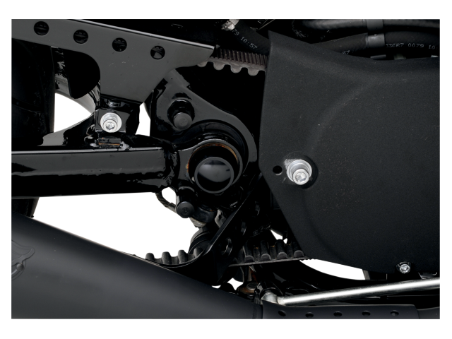 Drag Specialties Black Swingarm Pivot Bolt Covers 04-13 Harley Sportster XL