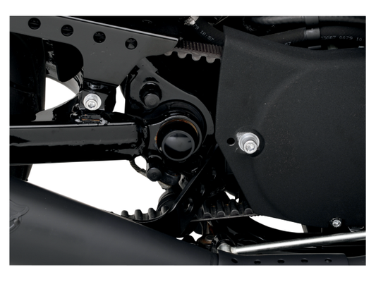 Drag Specialties Black Swingarm Pivot Bolt Covers 04-13 Harley Sportster XL