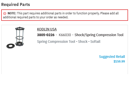 Kodlin USA Black Rear Shock Lift fits 2018-2024 Harley Softail Heritage Fat Bob