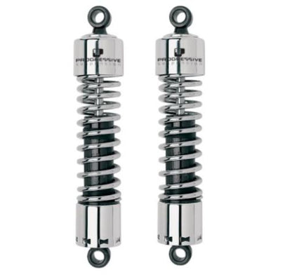 Progressive 412 Chrome 11" Standard Rear Shocks for 2004-2022 Harley Sportster