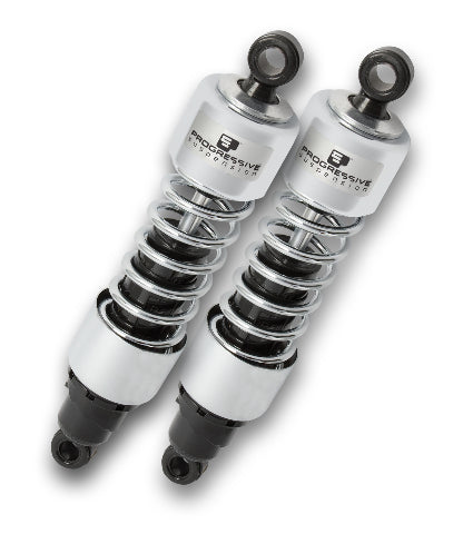 Progressive 412 Chrome 13" Heavy Duty Rear Shocks for 2006-2025 Harley Touring
