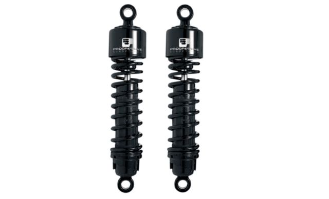 Progressive 12" Black 412 Heavy Duty Rear Shocks 2012-2016 Harley Switchback FLD