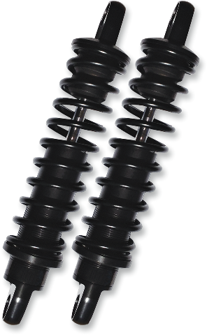 Legend Black Revo Heavy Duty 12" Rear Shocks 1999-2024 Harley Touring FLHX FLHT