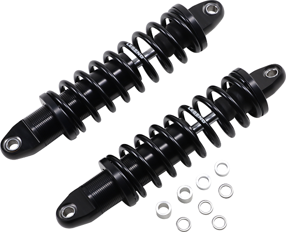 Legend Black 14" Heavy Duty Revo-A Rear Shocks 1984-2000 Harley Davidson FXR