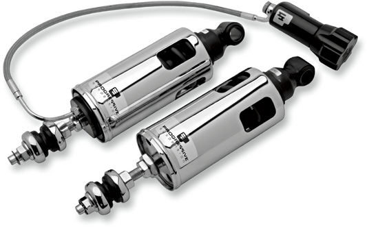 Progressive 422 Series Chrome Rear Shocks For 00-17 Harley Softail FXS FLSTN