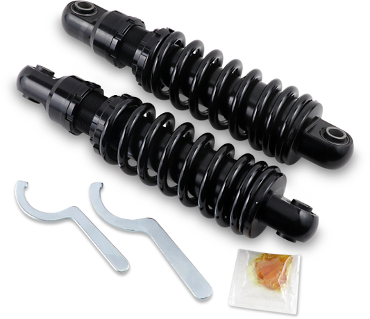 Drag Specialties Premium 10.5" Black Rear Shocks 1991-2017 Harley Dyna Models