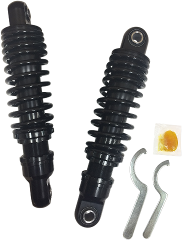 Drag Specialties Black 10.5" Premium Rear Shocks fits 1984-2023 Harley Touring