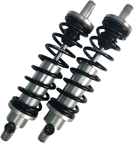 Legend RevoA Clear Anodized 12" Rear Heavy Duty Shocks 1999-2024 Harley Touring