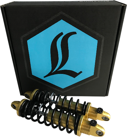 Legend Black Gold Heavy Duty Revo A Rear 13" Shocks 1999-2017 Harley Dyna FXD