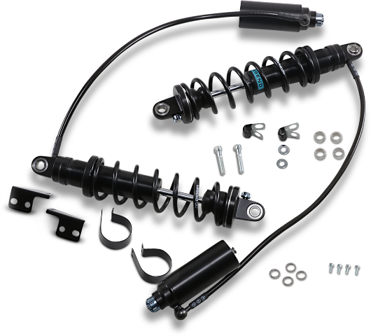 Legend Black Heavy Duty 14" Revo-Arc Rear Shocks 2014-2024 Harley Touring Models