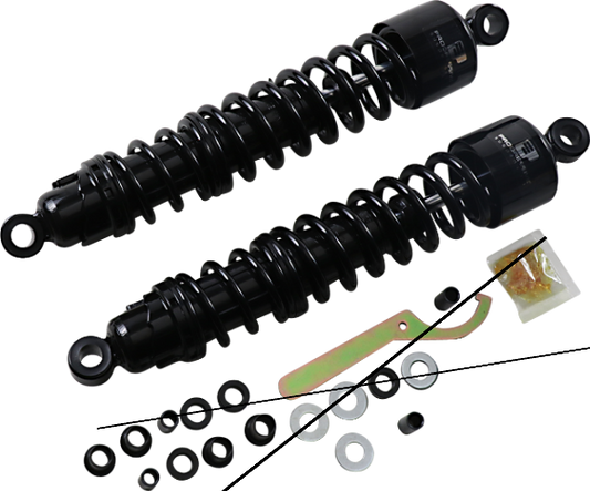 Progressive 413 series Black Rear 15" Shocks for 2015-2022 Harley SuperLow XLT