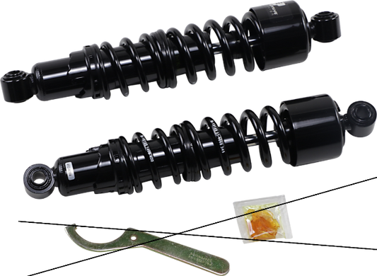Progressive 412 series Black Rear 13" Shocks for 1999-2006 Harley Glide FXDC